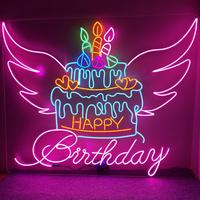Neon sign-happy birthday