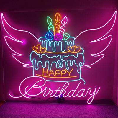 Neon sign-happy birthday