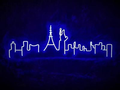 Neon sign-city