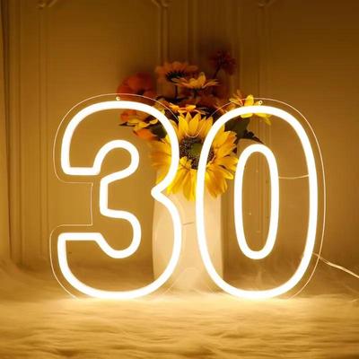 Neon sign-number