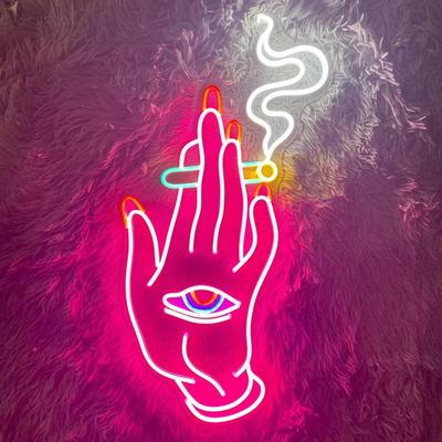 Neon sign-smoke