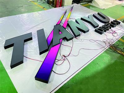 Black PE film frontlit channel letter sign