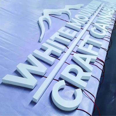 White color 3D backlit signage