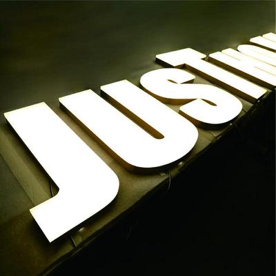 Frontlit 3D letters-golden brushed return
