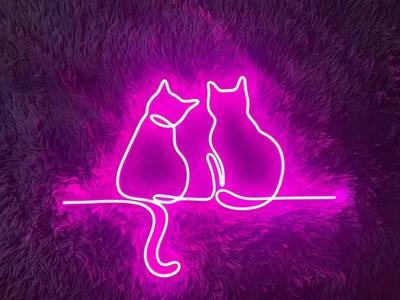 Neon sign-cat