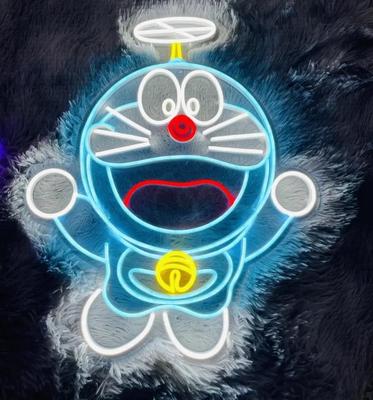 Neon sign-cartoon characters