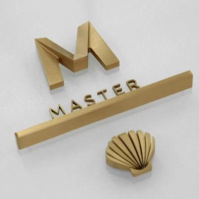 3d backlit led letters-golden brush surface