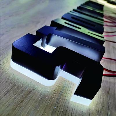 Black painted 3D signage baclit sign