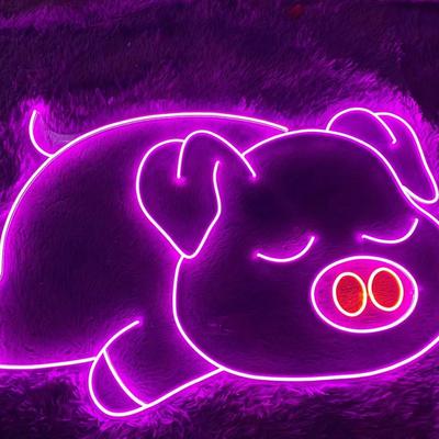 Neon sign-pig